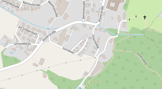 Pension auf Satellitenbild