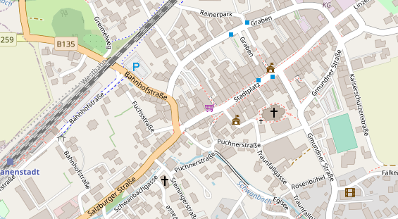 Pension auf Satellitenbild