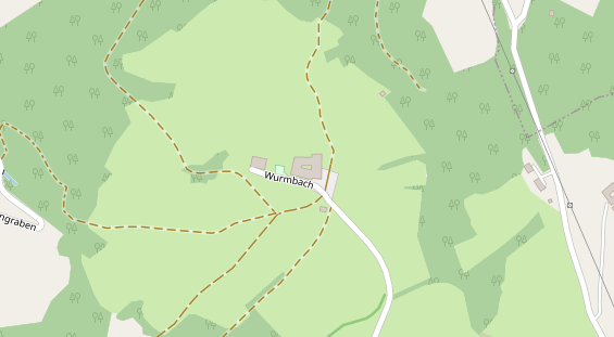 Pension auf Satellitenbild