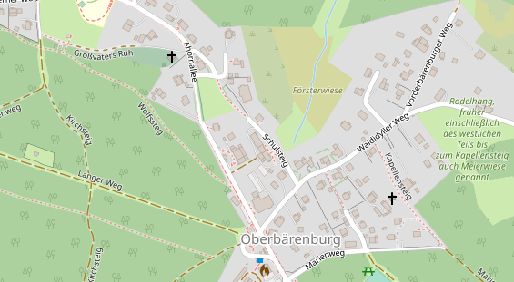 Pension auf Satellitenbild