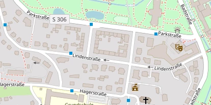 Pension auf Satellitenbild