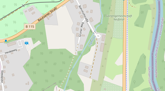 Pension auf Satellitenbild