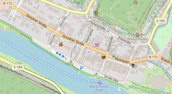 Pension auf Satellitenbild