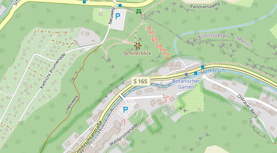 Pension auf Satellitenbild