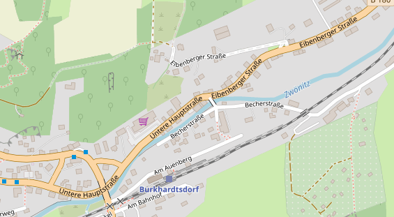 Pension auf Satellitenbild