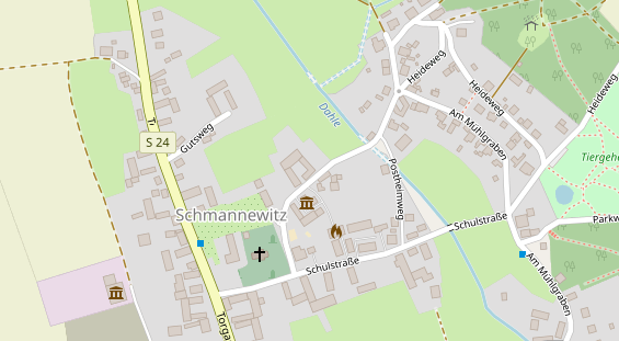 Pension auf Satellitenbild