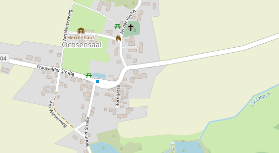 Pension auf Satellitenbild