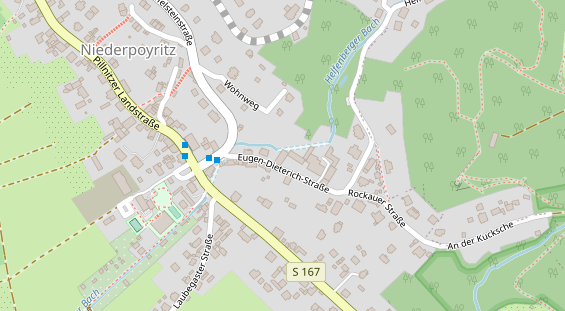 Pension auf Satellitenbild