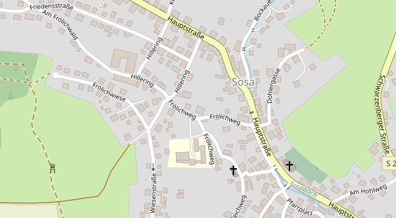 Pension auf Satellitenbild