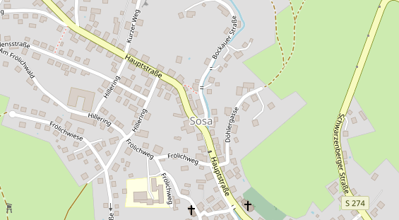 Pension auf Satellitenbild