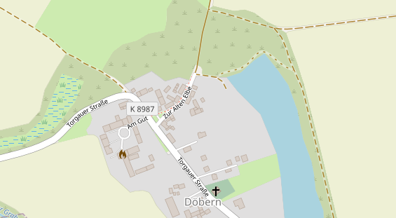 Pension auf Satellitenbild