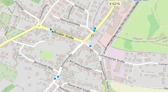 Pension auf Satellitenbild