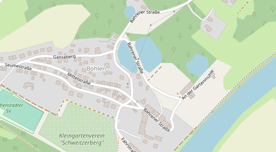 Pension auf Satellitenbild