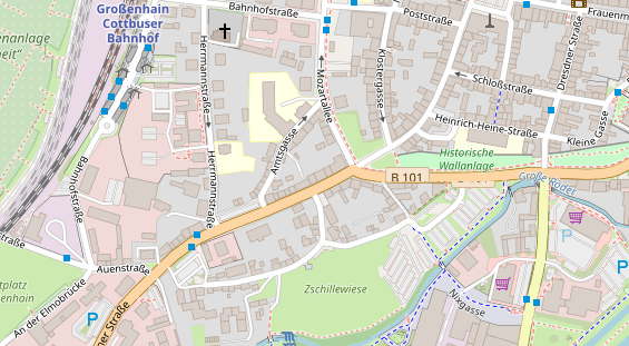 Pension auf Satellitenbild