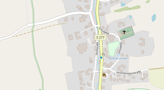 Pension auf Satellitenbild