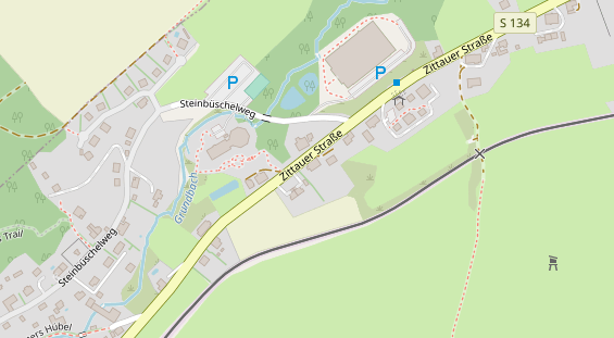 Pension auf Satellitenbild