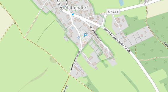 Pension auf Satellitenbild