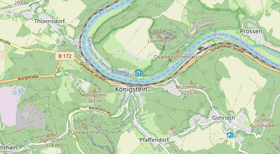 Pension auf Karte
