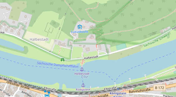 Pension auf Satellitenbild