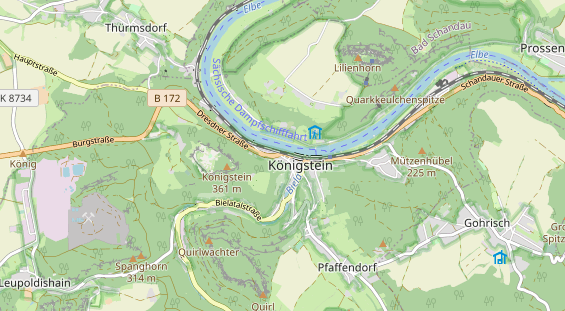 Pension auf Karte