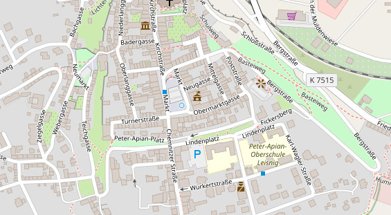 Pension auf Satellitenbild