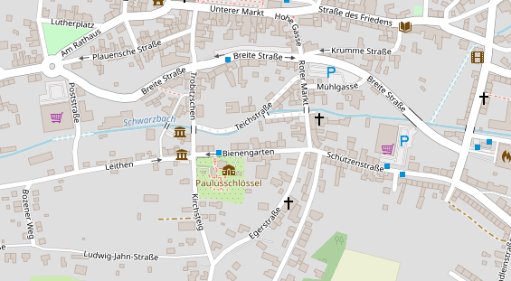 Pension auf Satellitenbild