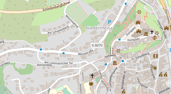 Pension auf Satellitenbild