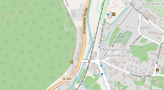 Pension auf Satellitenbild