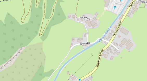 Pension auf Satellitenbild