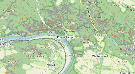 Pension auf Karte