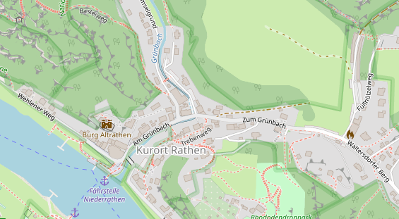 Pension auf Satellitenbild