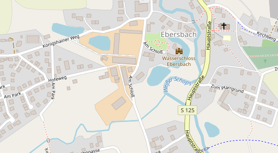 Pension auf Satellitenbild