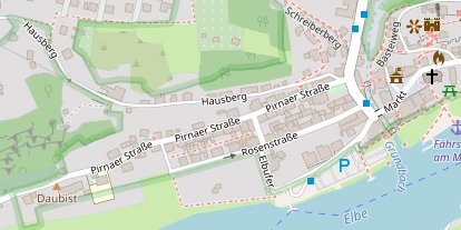Pension auf Satellitenbild