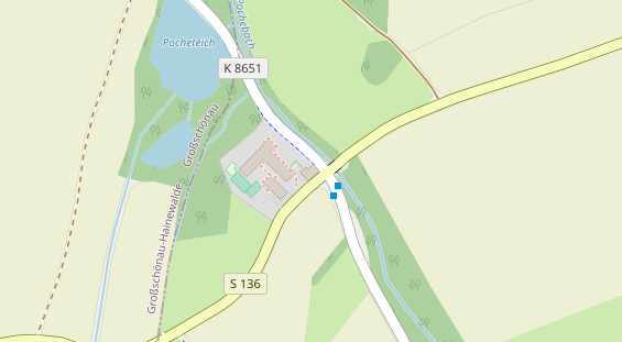 Pension auf Satellitenbild