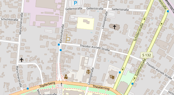 Pension auf Satellitenbild