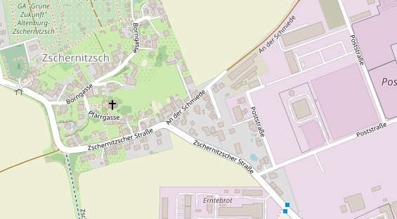 Pension auf Satellitenbild