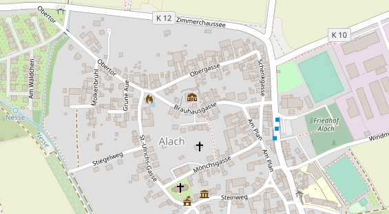 Pension auf Satellitenbild