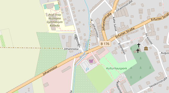 Pension auf Satellitenbild