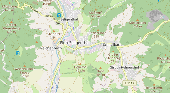 Pension auf Karte