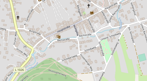 Pension auf Satellitenbild