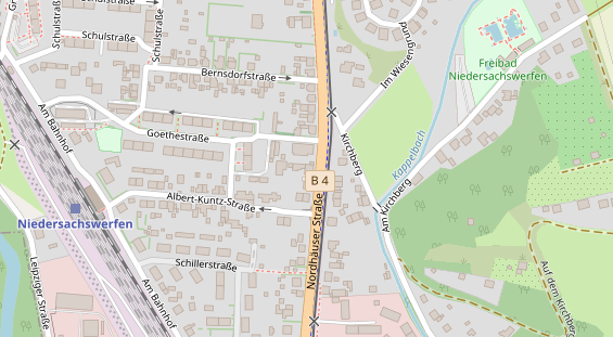 Pension auf Satellitenbild