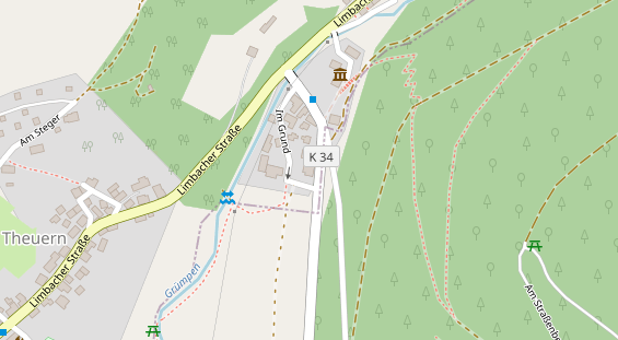 Pension auf Satellitenbild