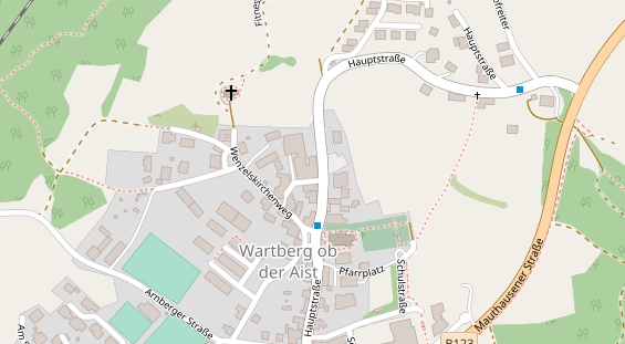 Pension auf Satellitenbild