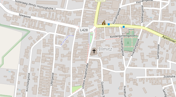 Pension auf Satellitenbild