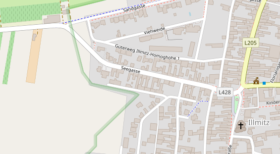 Pension auf Satellitenbild