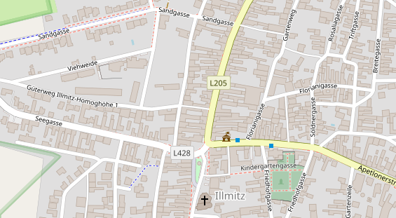 Pension auf Satellitenbild