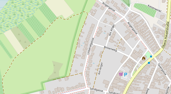 Pension auf Satellitenbild