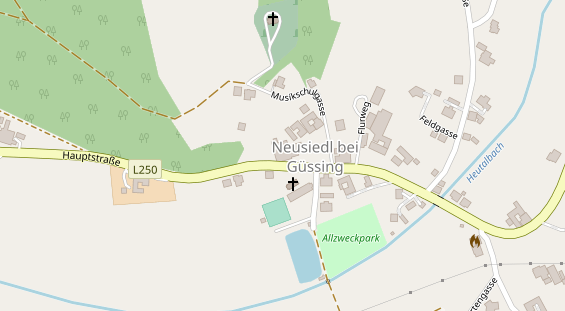 Pension auf Satellitenbild