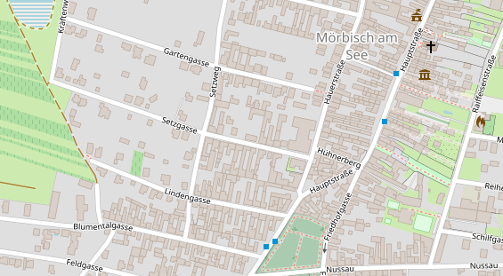 Pension auf Satellitenbild