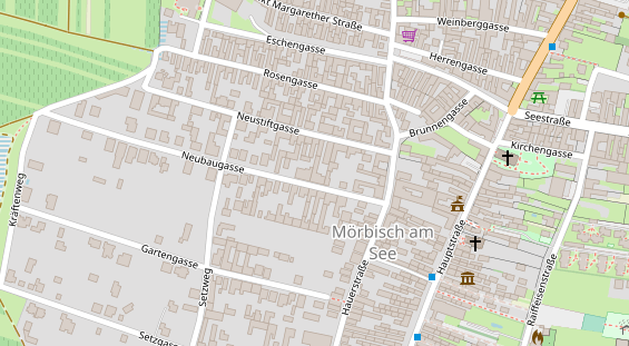 Pension auf Satellitenbild